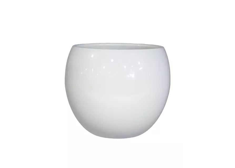 Übertopf Keramik weiß, 14 cm