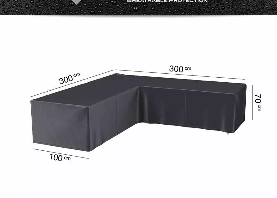 Aerocover Schutzhülle für Eck- Loungeset 300x300x100xH70 cm