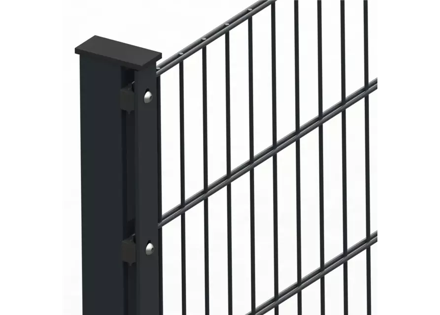 Doppelstabmattenzaun 143 x 251 cm, anthrazit, 8/6/8, Premium, Komplett