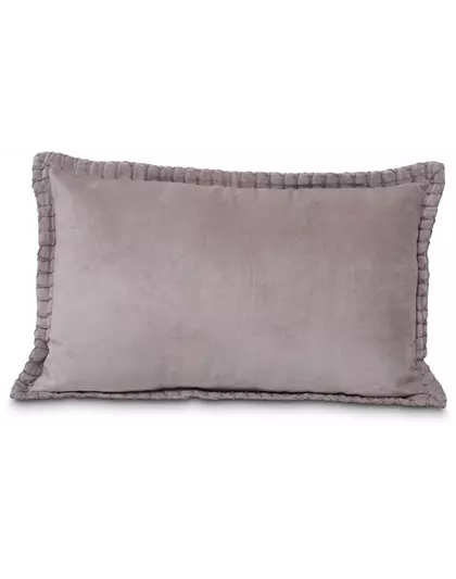 fleur ami MADELEINE - Cotton Velvet Enzyme Wash Blanket Stitch Border Cushion