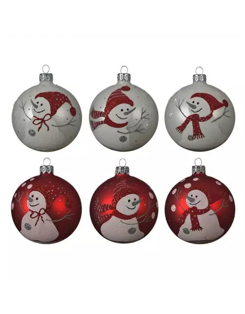 Christbaumkugel Schneemann