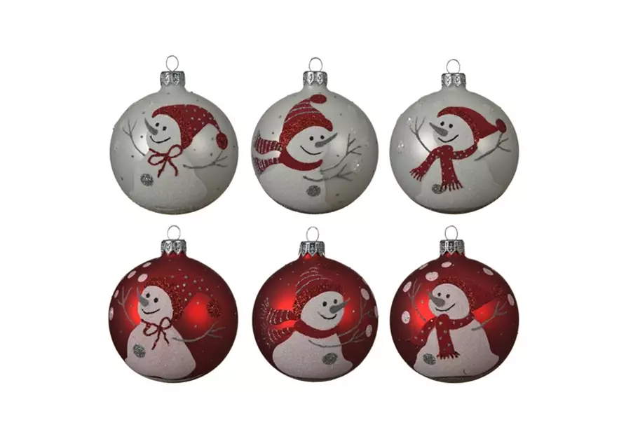 Christbaumkugel Schneemann