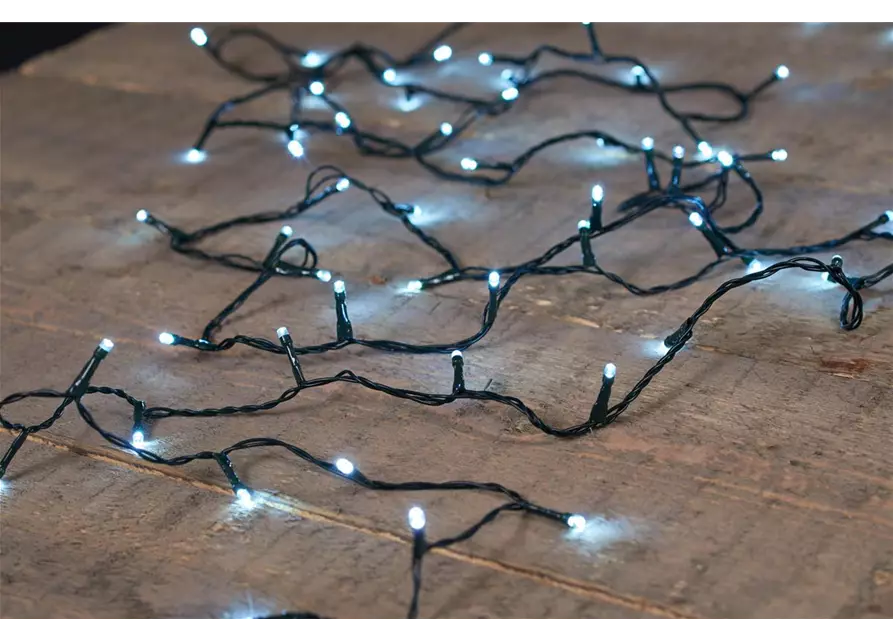 LED Kette Premium 6M 80Lights kalt weiß für Innen & Außen