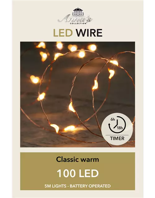 LED WIRE INDOOR KUPFERDRAHT 100LIGHTS 5M LED CLASSICWARM