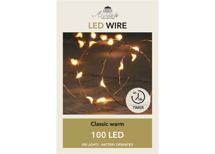 LED WIRE INDOOR KUPFERDRAHT 100LIGHTS 5M LED CLASSICWARM
