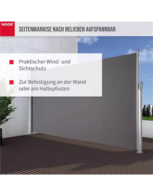 Seitenmarkise Exklusiv 120x350 cm anthrazit
