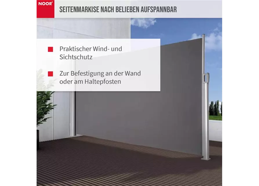Seitenmarkise Exklusiv 120x350 cm anthrazit