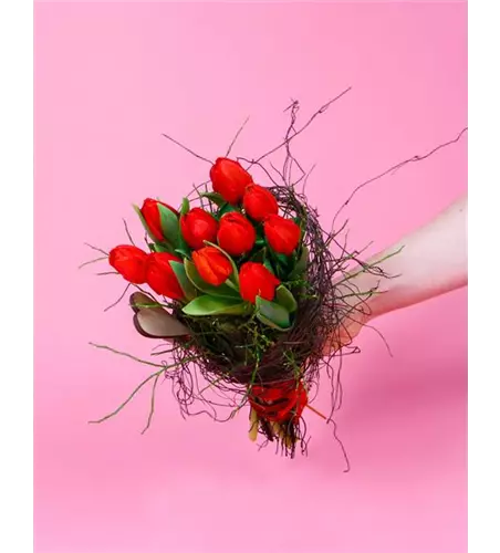 Blumenstrauß Valentinstag 'Feuriges Herz'