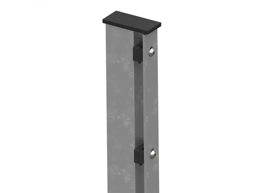Doppelstabmattenzaun 103 x 251 cm, feuerverzinkt / silbergrau, 6/5/6, Premium