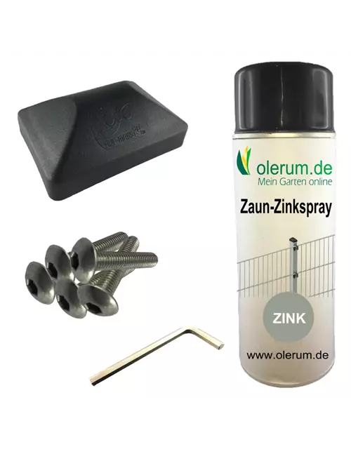 Doppelstabmattenzaun 103 x 251 cm, feuerverzinkt / silbergrau, 6/5/6, Premium