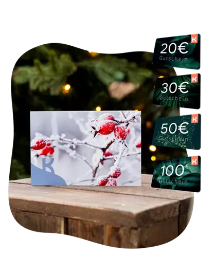 Motiv-Gutschein Hagebutten im Schnee