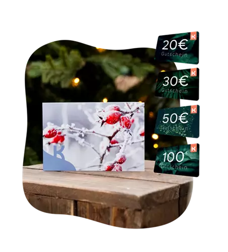 Motiv-Gutschein Hagebutten im Schnee