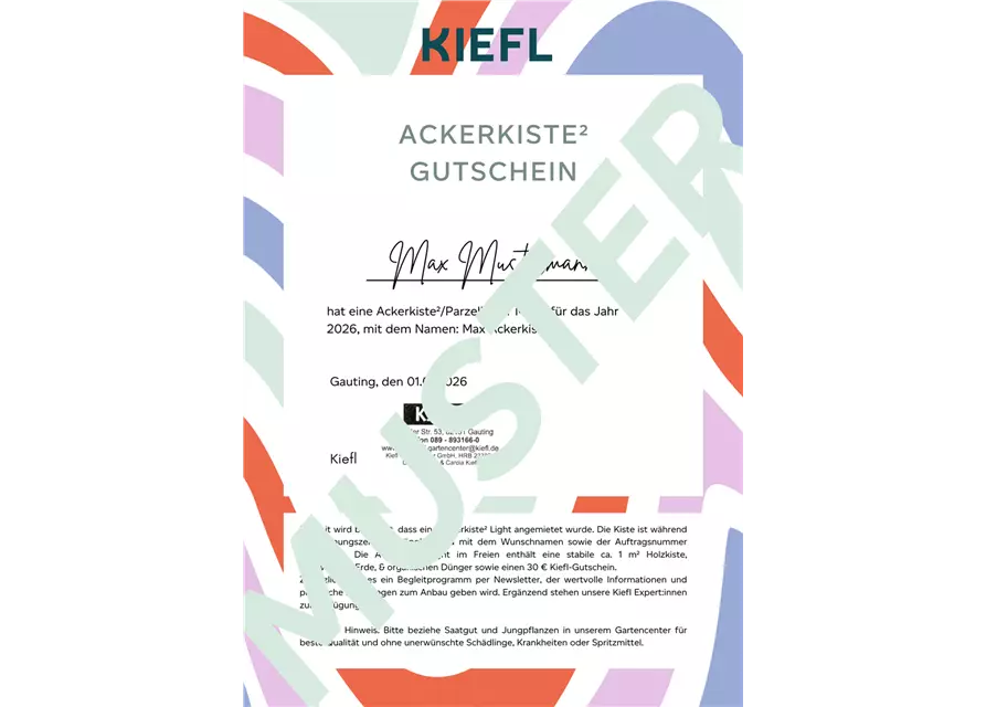 Geschenkoption Ackerkiste