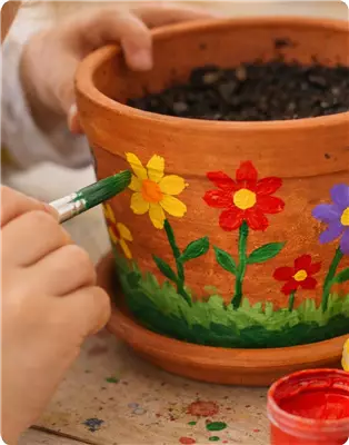 Kinderaktion: Blumentopf bemalen | Am 31.01.2026