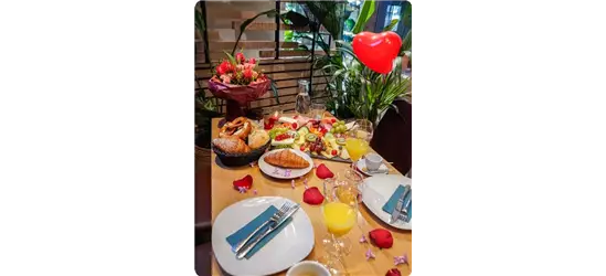 Valentinstag-Frühstück Upgrade