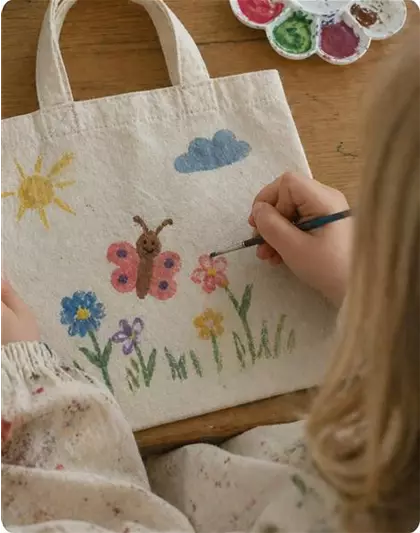 Kinderaktion: Jute-Beutel bemalen | Am 16.05.2026