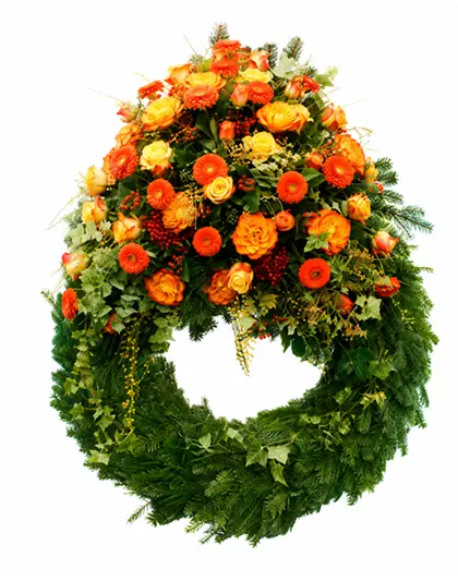 Kopfgarnierter Trauerkranz 'Ronja'