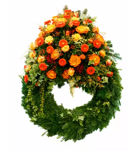 Kopfgarnierter Trauerkranz 'Ronja'