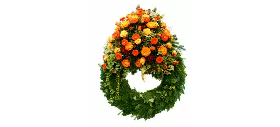 Kopfgarnierter Trauerkranz 'Ronja'