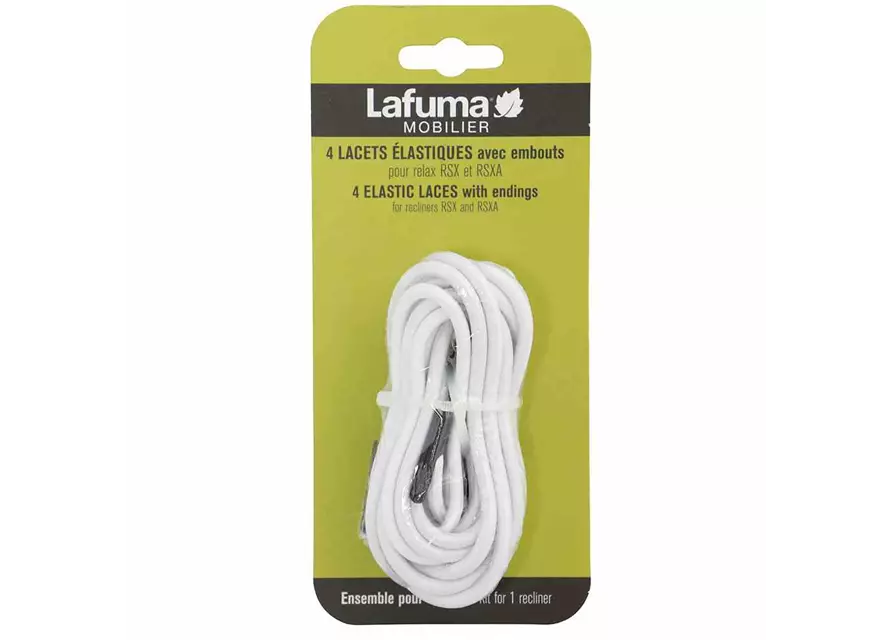 Lafuma Gummischnüre mit Endkappe weiß