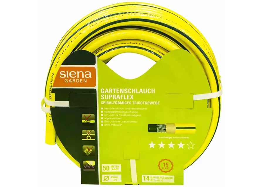 Siena Garden Gartenschlauch Supraflex, 25mm (1 Zoll) , 50m-Rolle 