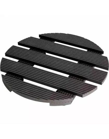 Siena Garden Pflanzenroller WPC, rund 30 cm, anthrazit