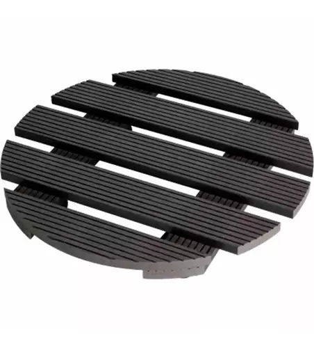 Siena Garden Pflanzenroller WPC, rund 30 cm, anthrazit