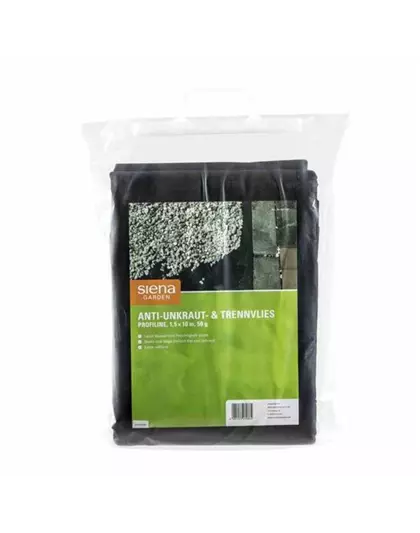 Siena Garden Anti-Unkrautvlies 1,5x10m, 100g schwarz
