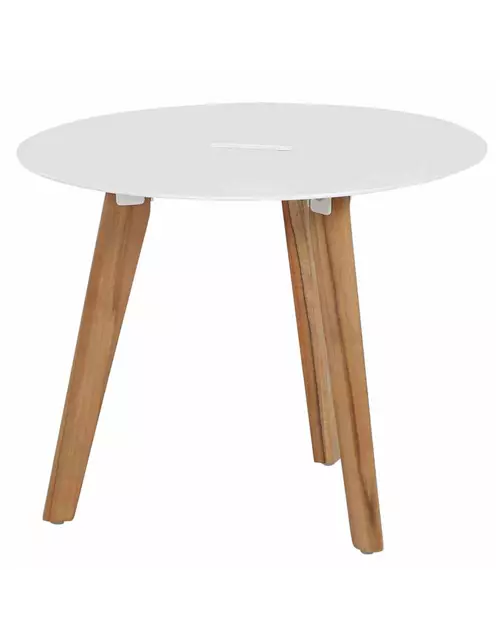 Siena Garden Alba Beistelltisch Ø50x40cm Teak/Aluminium 