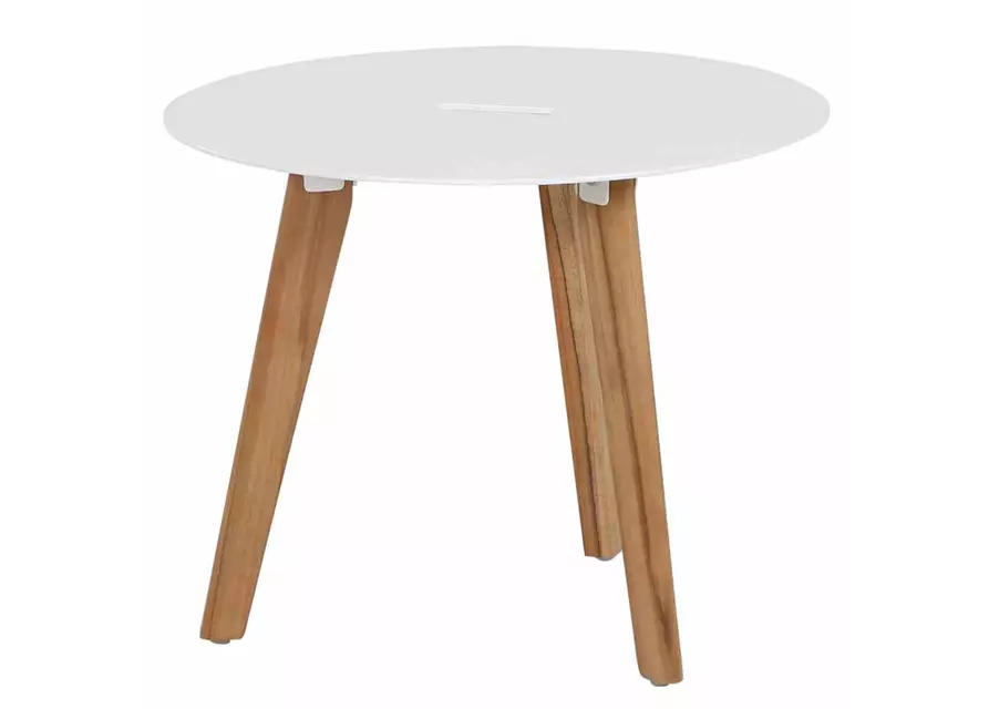 Siena Garden Alba Beistelltisch Ø50x40cm Teak/Aluminium 