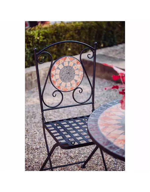 Siena Garden Prato Tisch Ø60cm Eisen/Mosaikoptik 