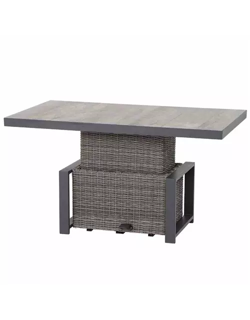 Siena Garden Corido Lifttisch 130x75cm Alu/Geflecht/Keramik 