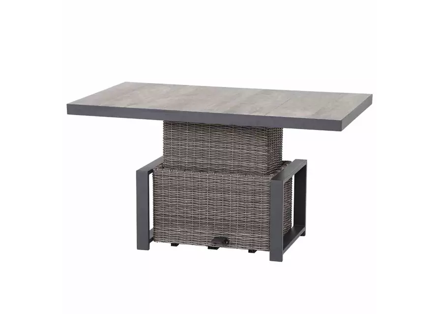 Siena Garden Corido Lifttisch 130x75cm Alu/Geflecht/Keramik 