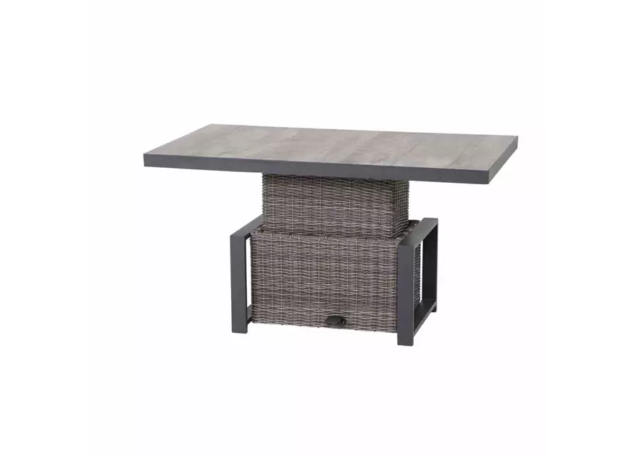 Siena Garden Corido Lifttisch 130x75cm Alu/Geflecht/Keramik 