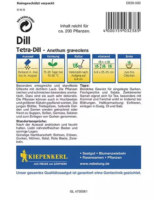 Tetra-Dill Einjaehrig