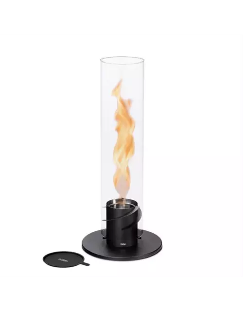 SPIN 90 schwarz, Tischfeuer, Windlicht