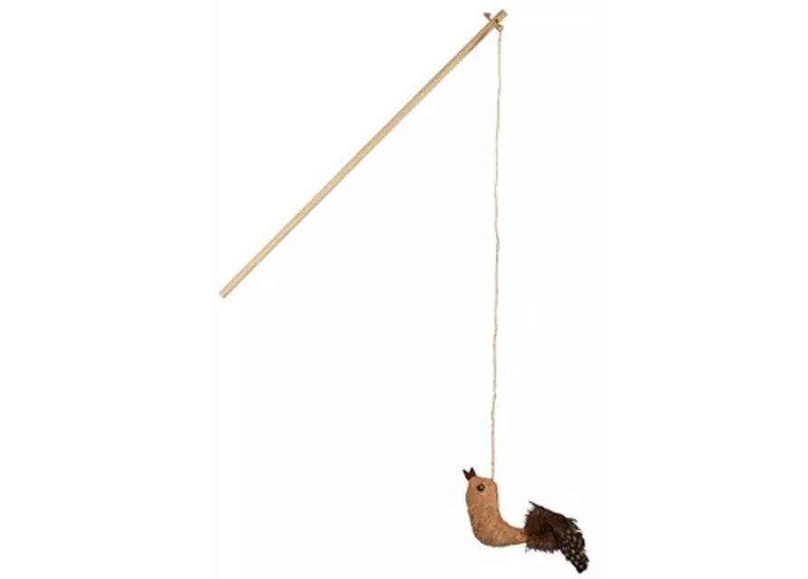 Katzenspielangel Vogel Kork