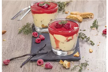 Vanille-Creme mit Thymian