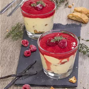 Vanille-Creme mit Thymian