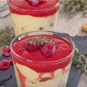 Vanille-Creme mit Thymian