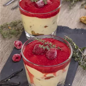 Vanille-Creme mit Thymian