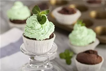 Schokoladen-Pfefferminz-Cupcakes