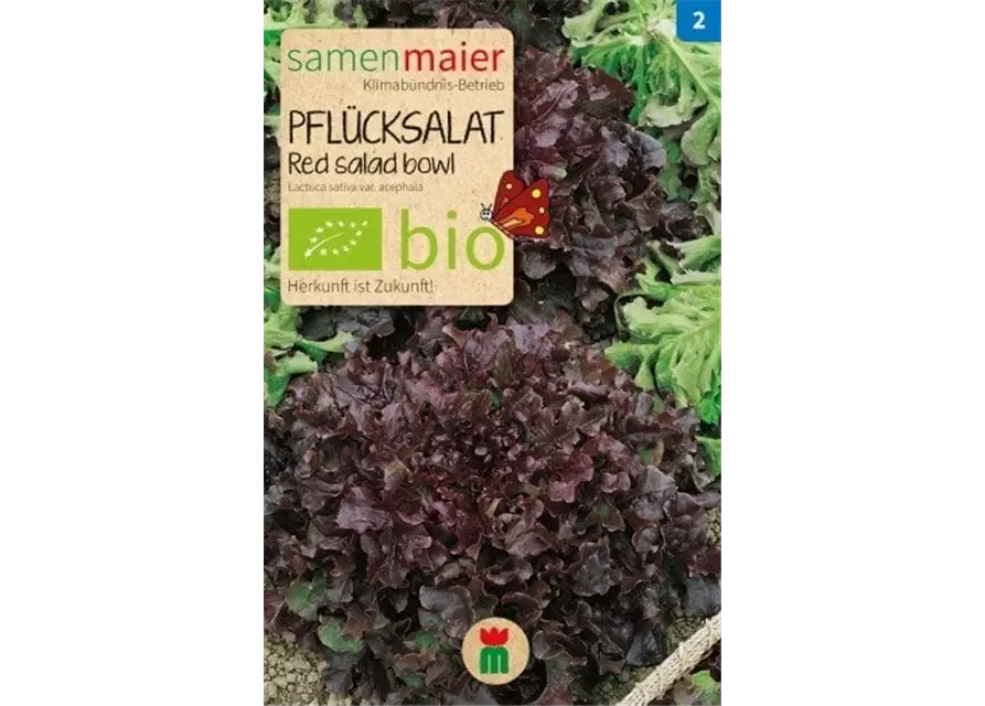 BIO-Samen Pflücksalat 'Red Salad Bowl'