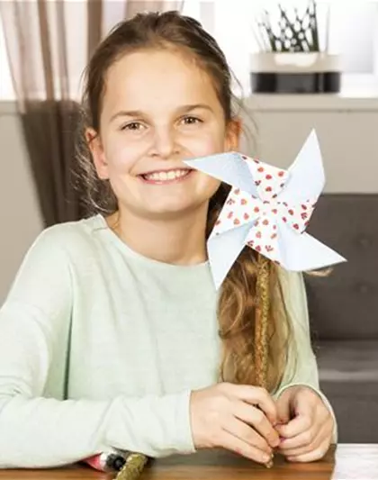 Ein Papierwindrad basteln