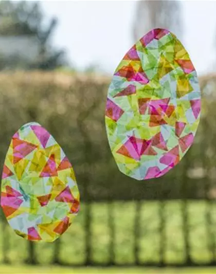 Bunte Sonnenfänger-Ostereier