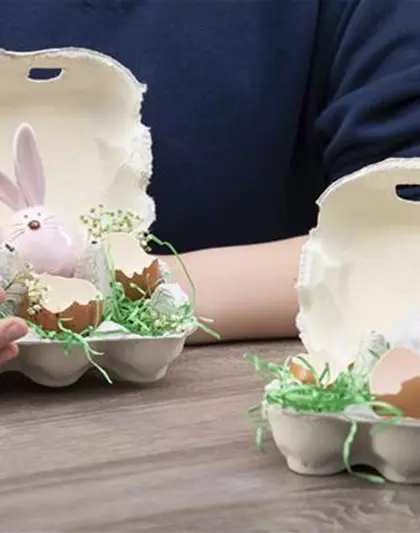 Bunte Osterdeko – Kerzen aus Eierschalen