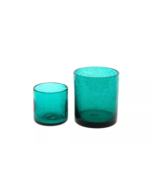 Vase Votive türkis, ca. 10x9cm