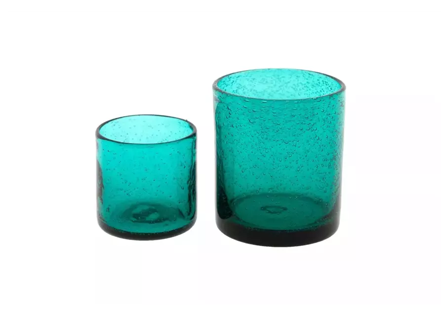 Vase Votive türkis, ca. 10x9cm