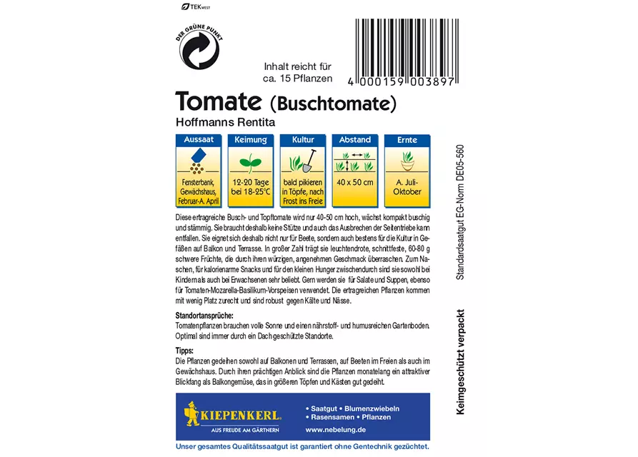 Buschtomate 'Hoffmanns Rentita'