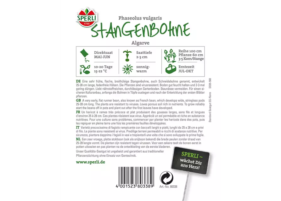 Stangenbohne 'Algarve'